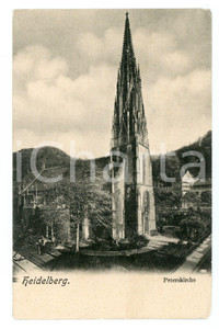 Cartolina originale da collezione 1910 ca HEIDELBERG (D) Veduta esterna della PETERSKIRCHE *Cartolina FP NV 1