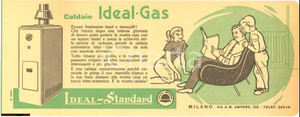 Materiale pubblicitario d’epoca 1962 IDEAL STANDARD Bolletta gas pubblicitaria 1