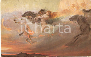 Cartolina originale da collezione 1920 ca Ulpiano CHECA Il crepuscolo *Cartolina ILLUSTRATA FP NV 1