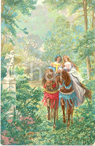 Cartolina originale da collezione 1912 Paolo e Virginia  Egisto SBORGI Editore Cartolina postale ILLUSTRATA FP NV 1