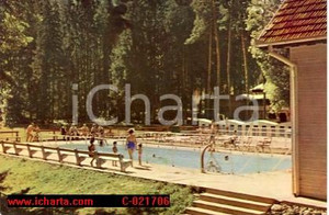 Cartolina originale da collezione 1967 MONEASA (ROMANIA) Bagnanti piscina localitÃ  termale * Cartolina VINTAGE 1