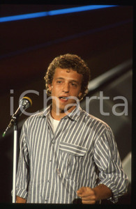 Fotografia d epoca originale 35mm vintage slide 1985 ca  SANREMO Mike FRANCIS 1