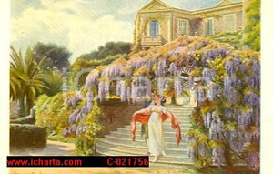 Cartolina originale da collezione 1920 Les DÃ©lices du Printemps  EugÃ¨ne.Deully  FP non viaggiata 1