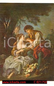 Cartolina originale da collezione 1920 FRANCOIS BOUCHER Pastorale CARTOLINA FP non viaggiata 1