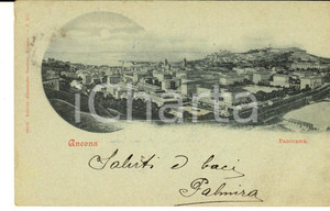 Cartolina originale da collezione 1901 ANCONA Panorama della cittÃ  *Cartolina postale VINTAGE FP VG 1