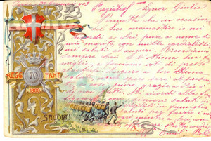 Cartolina originale da collezione 1903 REGIO ESERCITO 70° Reggimento Fanteria *Cartolina ILLUSTRATA FP VG 1 Cartolina originale da collezione 1903 REGIO ESERCITO 70° Reggimento Fanteria *Cartolina ILLUSTRATA FP VG 1