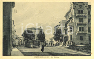 Cartolina originale da collezione 1930 ca SALSOMAGGIORE TERME Via Milano pensione VILLA FIORITA *Cartolina FP NV 1