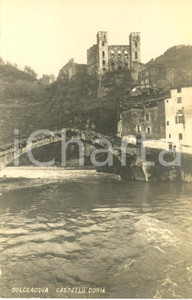 Cartolina originale da collezione 1910 ca DOLCEACQUA (IM) Veduta del paese con il CASTELLO DORIA *Cartolina FP NV 1