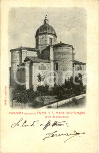Cartolina originale da collezione 1903 MACERATA La chiesa di SANTA MARIA DELLE VERGINI *Cartolina postale FP VG 1