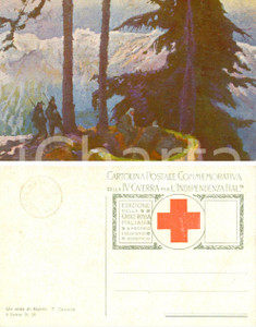 Cartolina originale da collezione 1918 ca WW1 Un nido di alpini CROCE ROSSA ITALIANA *Ill. CASCELLA DANNEGGIATA 1