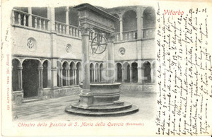 Cartolina originale da collezione 1901 VITERBO Chiostro basilica di SANTA MARIA DELLA QUERCIA *Cartolina FP VG 1