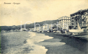 Cartolina originale da collezione 1920 ca VARAZZE (SV) Panorama della spiaggia e del lungomare *Cartolina FP VG 1
