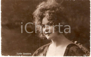 Cartolina originale da collezione 1920 ca CINEMA MUTO Ritratto Lydia QUARANTA Attrice *Cartolina FP NV 1