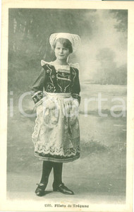Cartolina originale da collezione 1930 ca TREGUNC F Giovane ragazza in costume tradizionale Cartolina FP NV 1