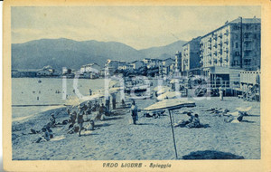 Cartolina originale da collezione 1946 VADO LIGURE SV Bagnanti in spiaggia Cartolina ANIMATA FP NV 1