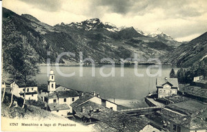 Cartolina originale da collezione 1930 ca MESCHINO (SVIZZERA) Veduta del Lago di POSCHIAVO *Cartolina FP NV 1