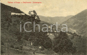 Cartolina originale da collezione 1930 ca OROPA BI Veduta valle e Stabilimento Idroterapico Cartolina FP NV 1