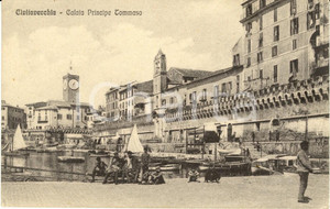 Cartolina originale da collezione 1920 ca CIVITAVECCHIA RM Calata Principe TOMMASO ANIMATA VALLARINI & MARANI 1
