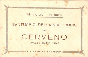 Cartolina originale da collezione 1950 ca CERVENO BS Santuario della VIA CRUCIS Raccolta 14 Cartoline 1