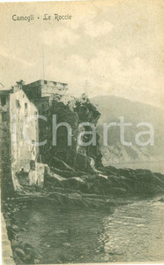 Cartolina originale da collezione 1911 CAMOGLI (GE) Le case sulle Rocce *Cartolina postale FP VG 1