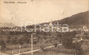 Cartolina originale da collezione 1922 MARCHIROLO (VA) Panorama del paese *Cartolina FP VG 1