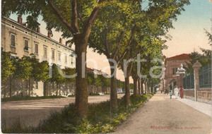 Cartolina originale da collezione 1913 MODENA Scorcio di Viale MARGHERITA *Cartolina ANIMATA FP VG 1