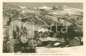 Cartolina originale da collezione 1937 GIAVENO (TO) PRA FIEUL Casa Sciatori e Punta dell'Aquila *Cartolina FP VG 1
