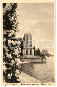 Cartolina originale da collezione 1940 ca VERBANIA PALLANZA Monumento al Generale Luigi CADORNA Cartolina FP NV 1