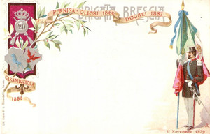 1900 ca BRIGATA BRESCIA 20° Battaglione meccanizzato MONTE SAN MICHELE Cartolina 1900 ca BRIGATA BRESCIA 20° Battaglione meccanizzato MONTE SAN MICHELE Cartolina
