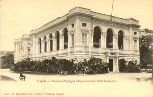 Cartolina originale da collezione 1900 ca NAPOLI Stazione zoologica acquario nel parco della Villa comunale FP 1