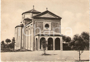 Cartolina originale da collezione 1950 ca BELLARIA IGEA MARINA RN Chiesa del SACRO CUORE Panorama Cartolina FG 1