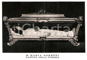 Cartolina originale da collezione 1950 ca NETTUNO RM Salma di SANTA MARIA GORETTI Padri Passionisti Cartolina 1
