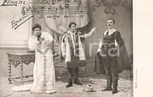 Cartolina originale da collezione 1900 ca TEATRO ERNANI Atto II Il capo mio Cartolina FP NV 1