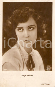 Cartolina originale da collezione 1927 CINEMA Actress Elga BRINK Portrait Cartolina FP 1