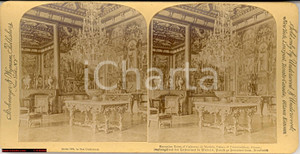 Fotografia d'epoca originale 1894 FONTAINEBLEAU (F) Sala ricevimenti Caterina DE MEDICIS *Stereoscopica 1