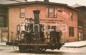 Cartolina originale da collezione 1965 ca BALTIMORE  MARYLAND USA Transportation museum ATLANTIC 1832 Cartolina 1