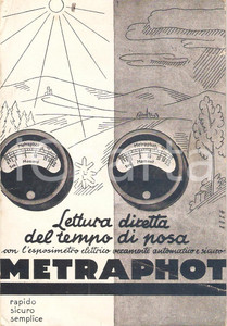 Cartolina originale da collezione 1935 METRAPHOT Esposimetro elettrico Cartolina pubblicitaria ILLUSTRATA FG VG 1