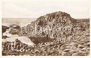 Cartolina originale da collezione 1915 ca BUSHMILLS NORTHERN IRELAND Honeycomb GIANT S CAUSEWAY Cartolina 1