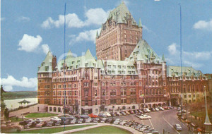 Cartolina originale da collezione 1960 ca QUEBEC CANADA Chateau FRONTENAC Cartolina FP NV 1