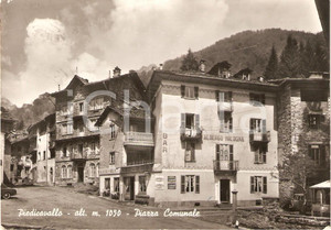 Cartolina originale da collezione 1955 ca PIEDICAVALLO BI Albergo MOLOGNA Insegna CINZANO GanciaCartolina 1