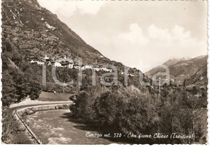 Cartolina originale da collezione 1958 CIMEGO (TN) Con fiume Chiese *Cartolina postale FG VG 1