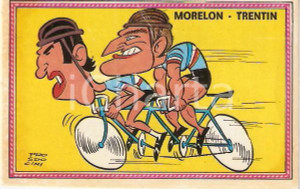 Oggetto da collezione cartaceo PANINI  SPRINT 1971 Figurina Pierre TRENTIN Daniel MORELON N.34 Ill. PROSDOCIMI 1