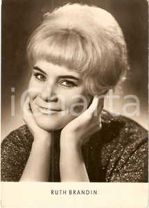 Cartolina originale da collezione 1960 ca MUSICA Ruth BRANDIN Ritratto della cantante Cartolina FG NV 1