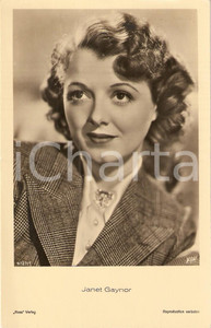 Cartolina originale da collezione 1930 CINEMA Portrait Janet GAYNOR Actress FOX Cartolina FP NV 1