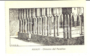 Oggetto da collezione cartaceo 1950 ca AMALFI Chiostro del Paradiso  Biglietto d ingresso Bollo Lire 2 1