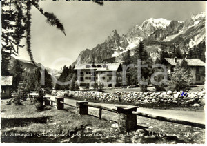 Cartolina originale da collezione 1958 COURMAYEUR (AO) Albergo del Golfo al Plampincieux *Cartolina postale FG VG 1