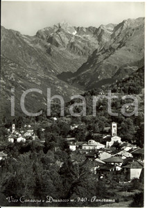 Cartolina originale da collezione 1960 VICO CANAVESE E DRUSSACCO TO Panorama Cartolina FG VG 1