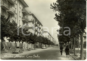 Cartolina originale da collezione 1961 MONDOVI' (CN) ALTIPIANI Corso Italia *Cartolina postale FG VG 1