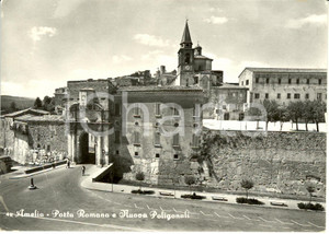 Cartolina originale da collezione 1965 AMELIA (TR) Porta Romana e nuova Poligonali *Cartolina DANNEGGIATA FG VG 1