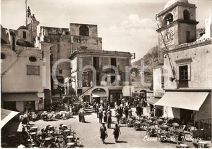 Cartolina originale da collezione 1955 ca CAPRI (NA) Piazza Umberto Insegna PERUGINA Animata *Cartolina FG NV 1